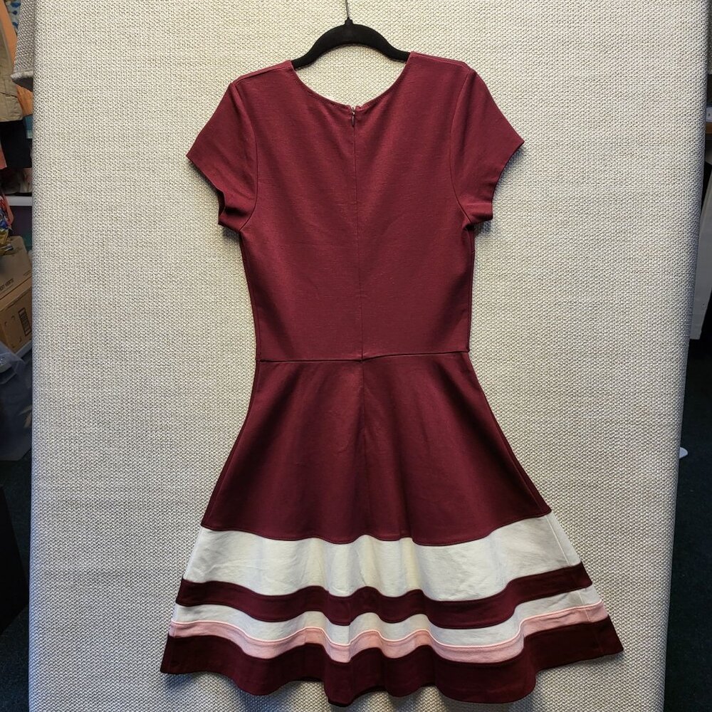 Love...Ady Womens Cranberry Midi Dress Cap Sleeves Fit & Flare Size Small NWT - Picture 7 of 11